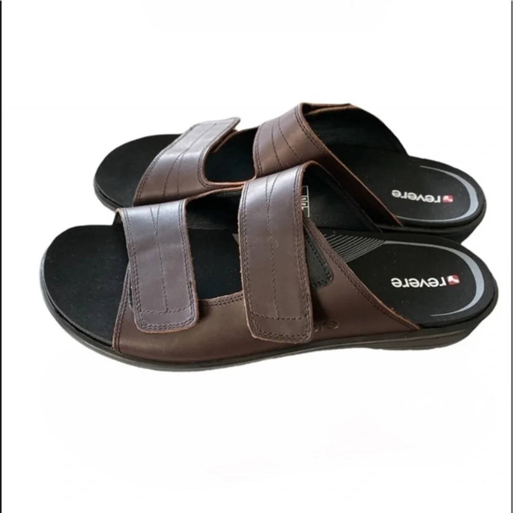 Revere Durban Casual Sandals Brown Whiskey Leather Size 13 size 46